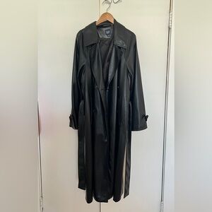 Gap Vegan Leather Trench Coat